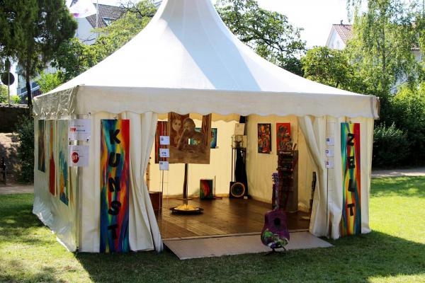 2014 Kunstzelt beim Stadtparkustik Festival